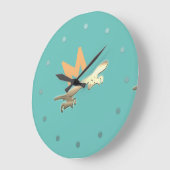 スクーカッコいいルスケーターのボードの壁時計 ラージ壁時計 (傾斜)