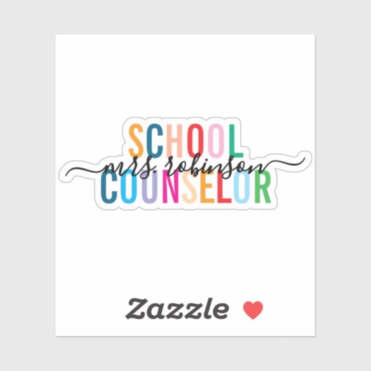 スクーカラフルル・カウンセパーソナライズされたルのスクリプト名 シール (シート)