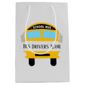 スクークールルバスのドライバ名の追加 ミディアムペーパーバッグ (正面)