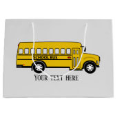 スクークールルバスの運転手に文字の大抱き枕 ラージペーパーバッグ (正面)