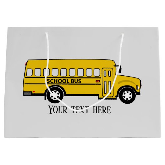 スクークールルバスの運転手に文字の大抱き枕 ラージペーパーバッグ (正面)