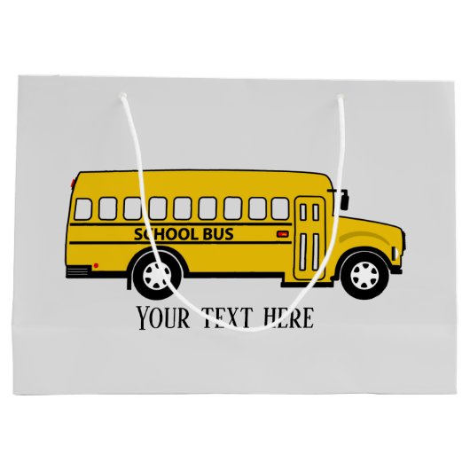 スクークールルバスの運転手に文字の大抱き枕 ラージペーパーバッグ (裏面)