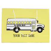 スクークールルバスの運転手の追加文字  ラージペーパーバッグ (裏面)