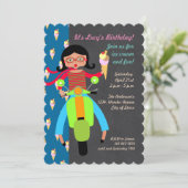 スクータイタリアンーの女の子の誕生日パーティーの招待 招待状 (スタンド正面)