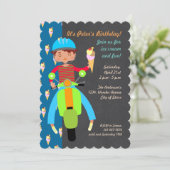 スクータイタリアンー少年の誕生日パーティーの招待 招待状 (スタンド正面)