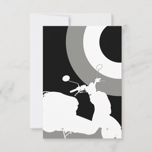 スクータモダンーRSVPカード 出欠カード (正面)