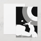 スクータモダンーRSVPカード 出欠カード (正面/裏面)