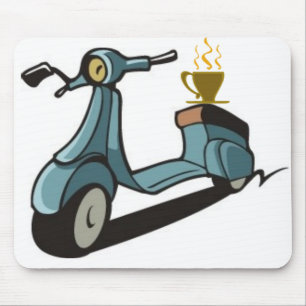 スクーターおよびコーヒーMOUSPAD マウスパッド