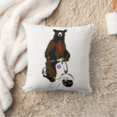 スクーターくま クッション (ブランケット)