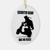 スクーターくま セラミックオーナメント (右)