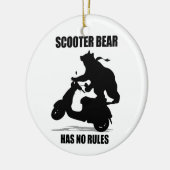 スクーターくま セラミックオーナメント (左)