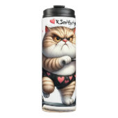 スクーターで不機嫌な猫 タンブラー (正面)