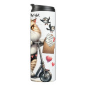 スクーターで不機嫌な猫 タンブラー (回転右)