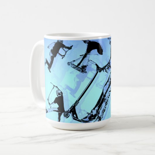 スクーターについてのすべて – スクーターのライダー コーヒーマグカップ (正面左)