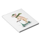 スクーターにピギーを乗せる ノートパッド (アングル)