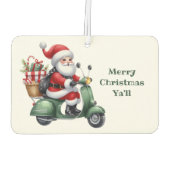 スクーターに乗ったクリスマスサンタ カーエアーフレッシュナー (裏面)