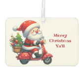 スクーターに乗ったクリスマスサンタ カーエアーフレッシュナー (裏面)