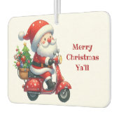 スクーターに乗ったクリスマスサンタ カーエアーフレッシュナー (左)