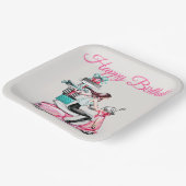 スクーターに乗ったプレゼント ペーパープレート (傾斜あり)