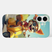 スクーターに乗った犬 Case-Mate iPhoneケース (裏面 (横))