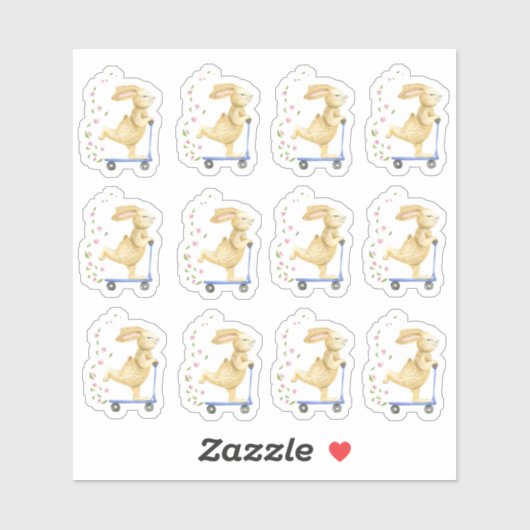 スクーターのイースターバニー シール (シート)