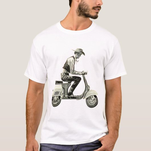 スクーターのカウボーイ Tシャツ (正面)