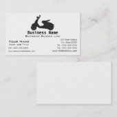 スクーターのシルエットの名刺 名刺 (正面/裏面)