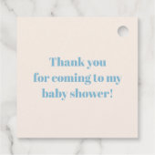 スクーターのテディベアストライプのベイビーシャワー フェイバータグ (裏面)