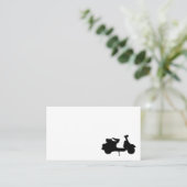 スクーターのバイクのモーターバイク配達運転者のライダー 名刺 (スタンド正面)