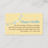 スクーターのベビーシャワーおむつラッフル 名刺 (裏面)