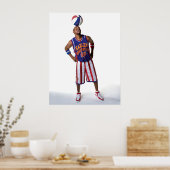 スクーターのボールが頭を回転する ポスター (キッチン)