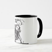 スクーターのマグに乗っている女の子 マグカップ (正面右)