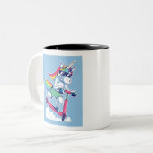 スクーターのユニコーン ツートーンマグカップ (正面左)