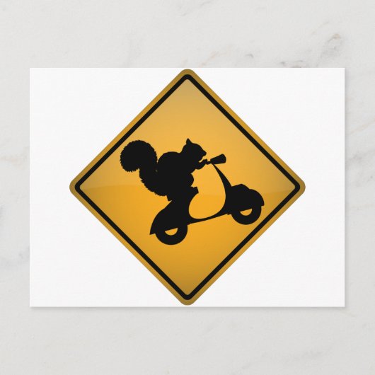 スクーターのリス ポストカード (正面)