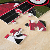 スクーターのレトロのモダン ジグソーパズル (側面)