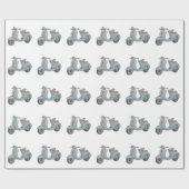 スクーターの包装紙 ラッピングペーパー (フラット)