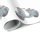 スクーターの包装紙 ラッピングペーパー (ロールコーナー)