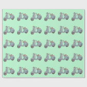 スクーターの包装紙 ラッピングペーパー (フラット)