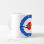 スクーターの女の子のLambrettaのマグ コーヒーマグカップ (正面左)