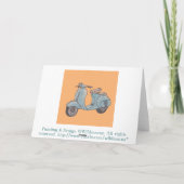 スクーターの挨拶状 カード (裏面)