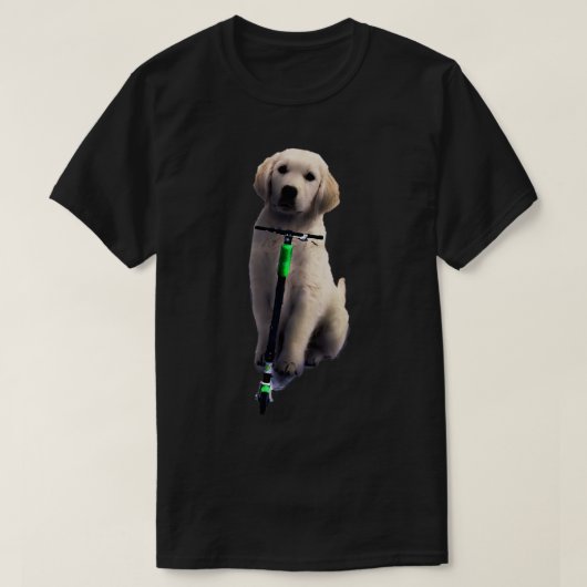 スクーターの犬 Tシャツ (デザイン正面)