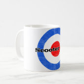 スクーターの男の子のマグ コーヒーマグカップ (正面左)