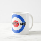 スクーターの男の子のLambrettaのマグ コーヒーマグカップ (正面右)