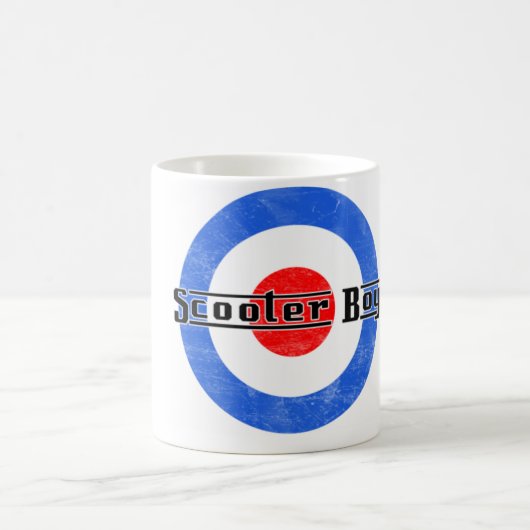 スクーターの男の子のLambrettaのマグ コーヒーマグカップ (中央)