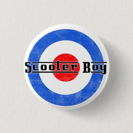 スクーターの男の子のLambretta Pin 缶バッジ (正面)