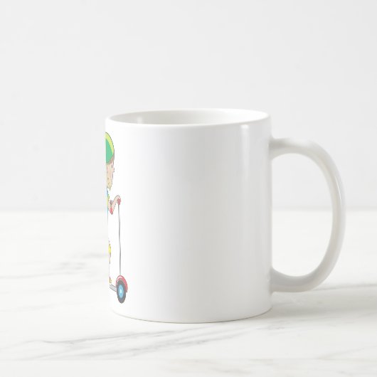 スクーターの男の子 コーヒーマグカップ (右)
