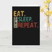 スクーターの繰り返し カード (黄色い花)