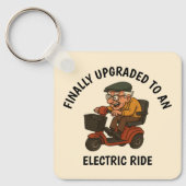 スクーターの老人 キーホルダー (正面)