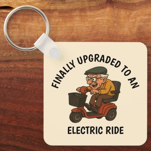 スクーターの老人 キーホルダー (正面)