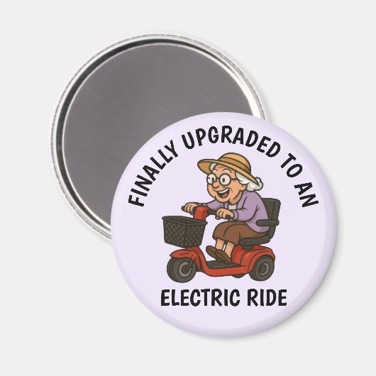 スクーターの老婦人 マグネット (正面/裏面)